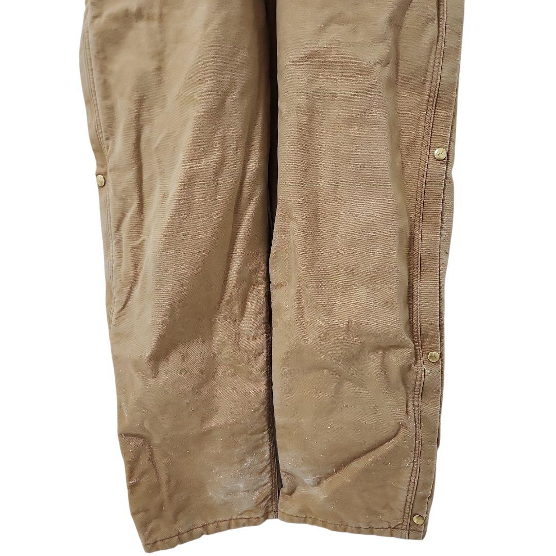 ☆nqnq☆Carhartt ダック 長袖つなぎ 中綿 ワンポイント