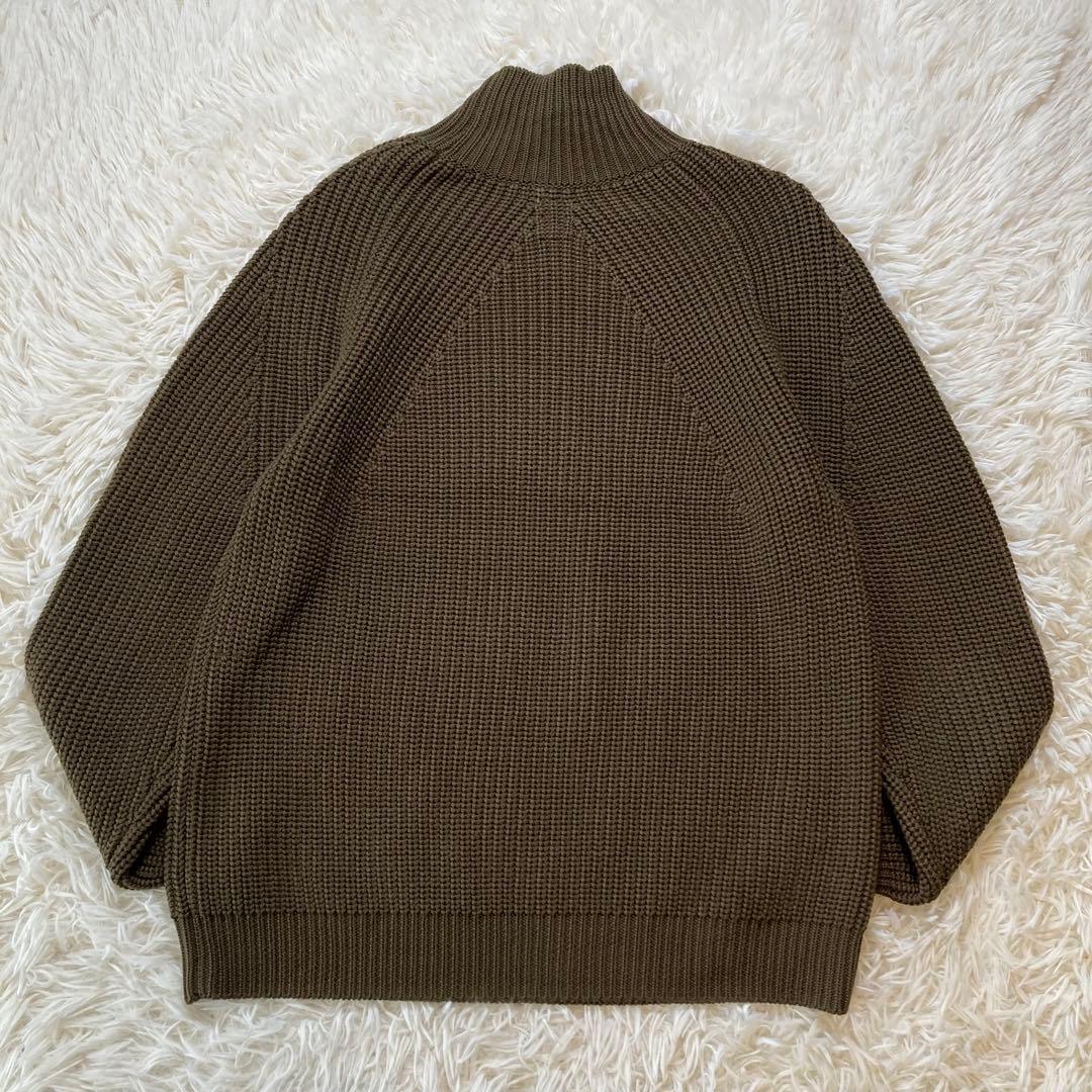 極美品 バトナー タートルネック シグネチャー ニット セーター カーキ