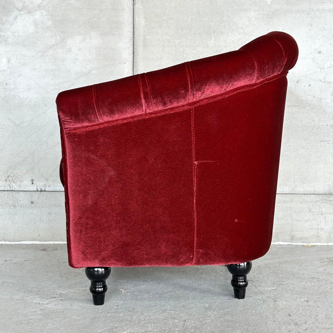 c*m様 ★VINCENT★チェスターフィールド 1Pソファ ベルベット アンテ