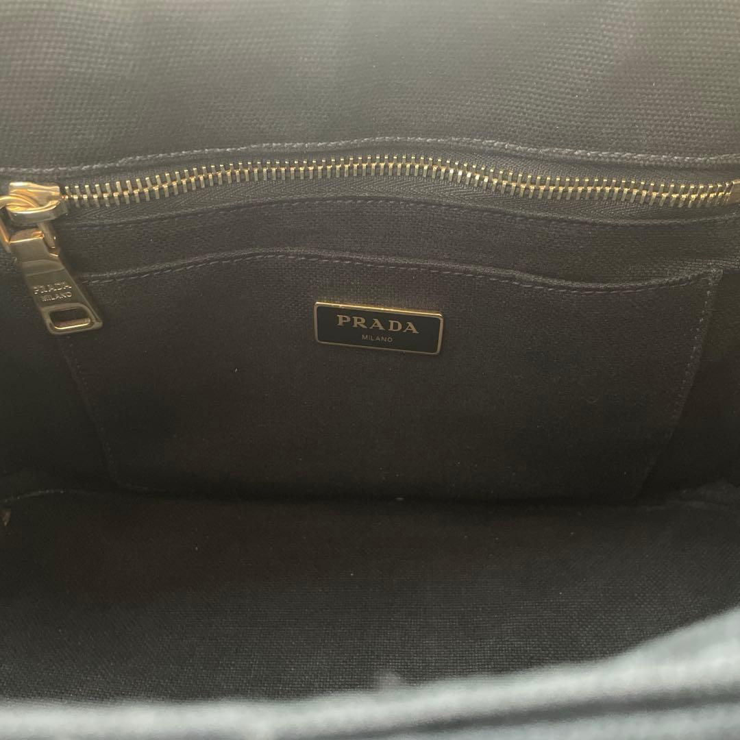 PRADA 黒 ショルダーバッグ カナパ S