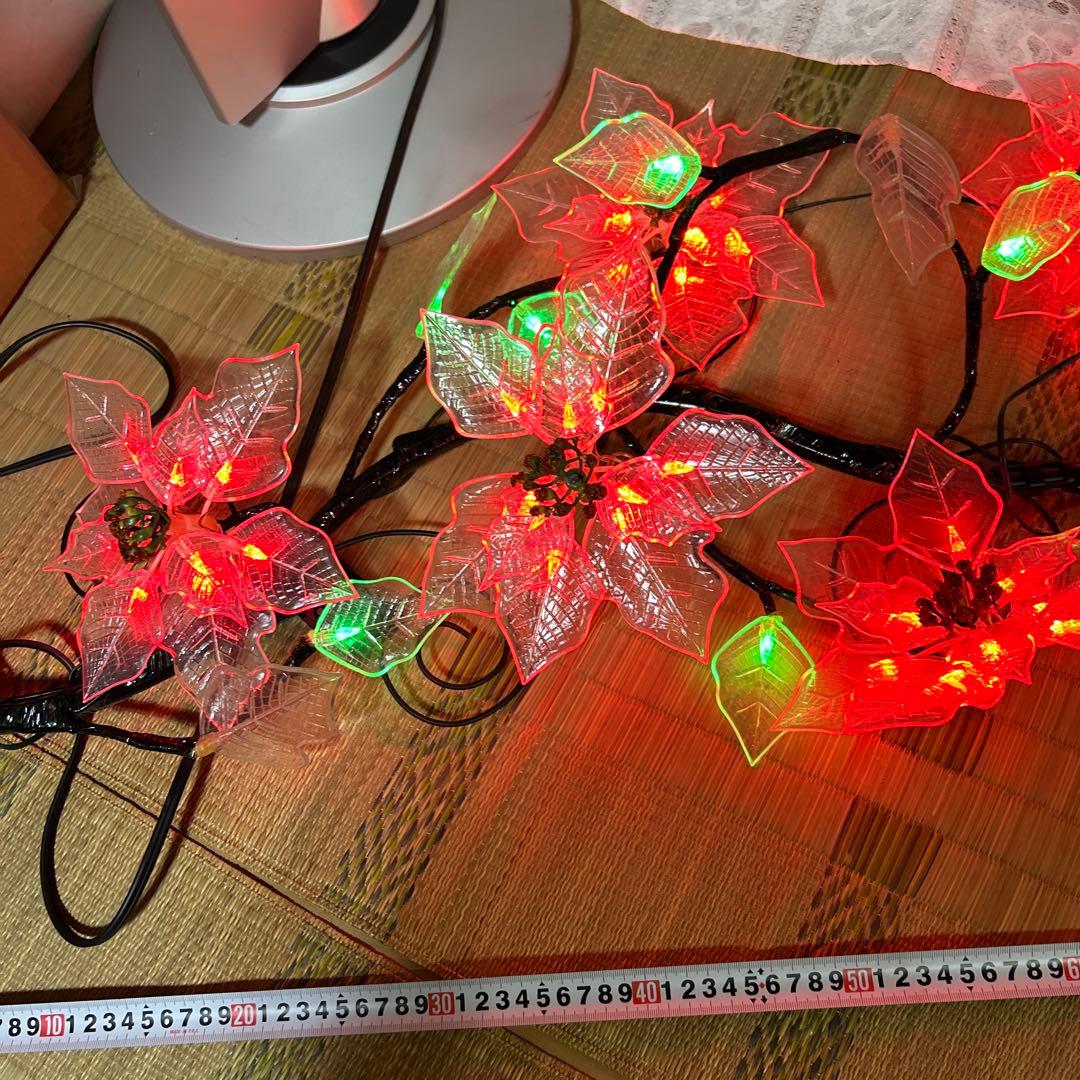 LEDポインセチア アラベスク 約2.5メートル