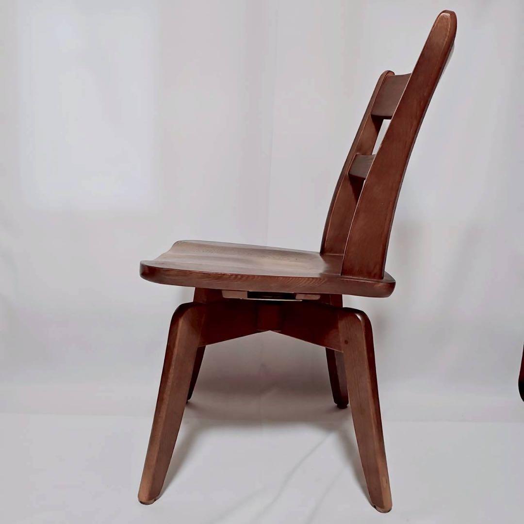 【美品】イバタインテリア グレース 回転式ダイニングチェア 1脚　飛騨家具