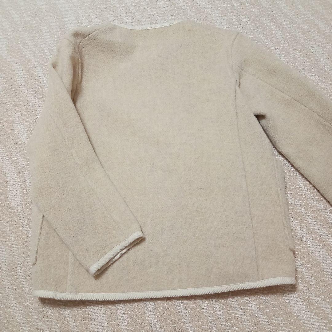 DANTON　ウールモッサノーカラージャケットベージュ36 クリーニング済