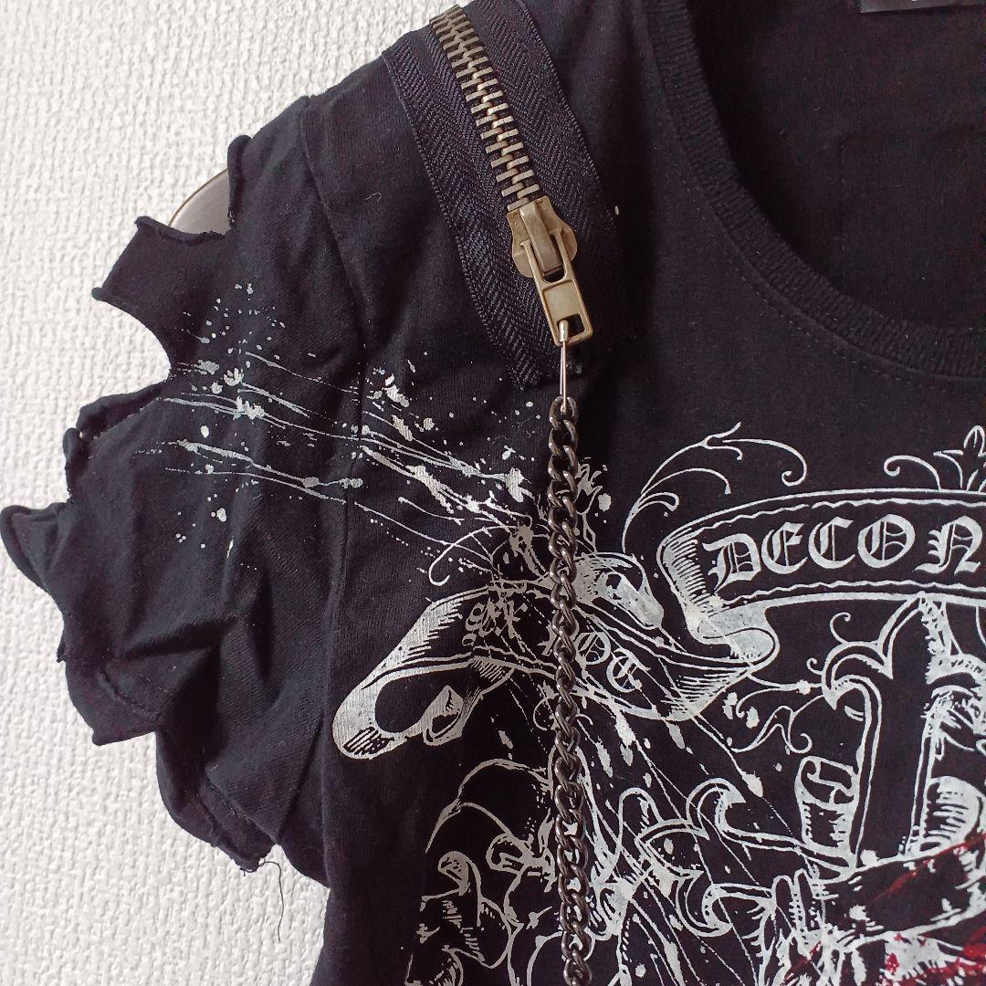 SEX POT ReVeNGe ペイント チェーン 安全ピン ジッパー Tシャツ