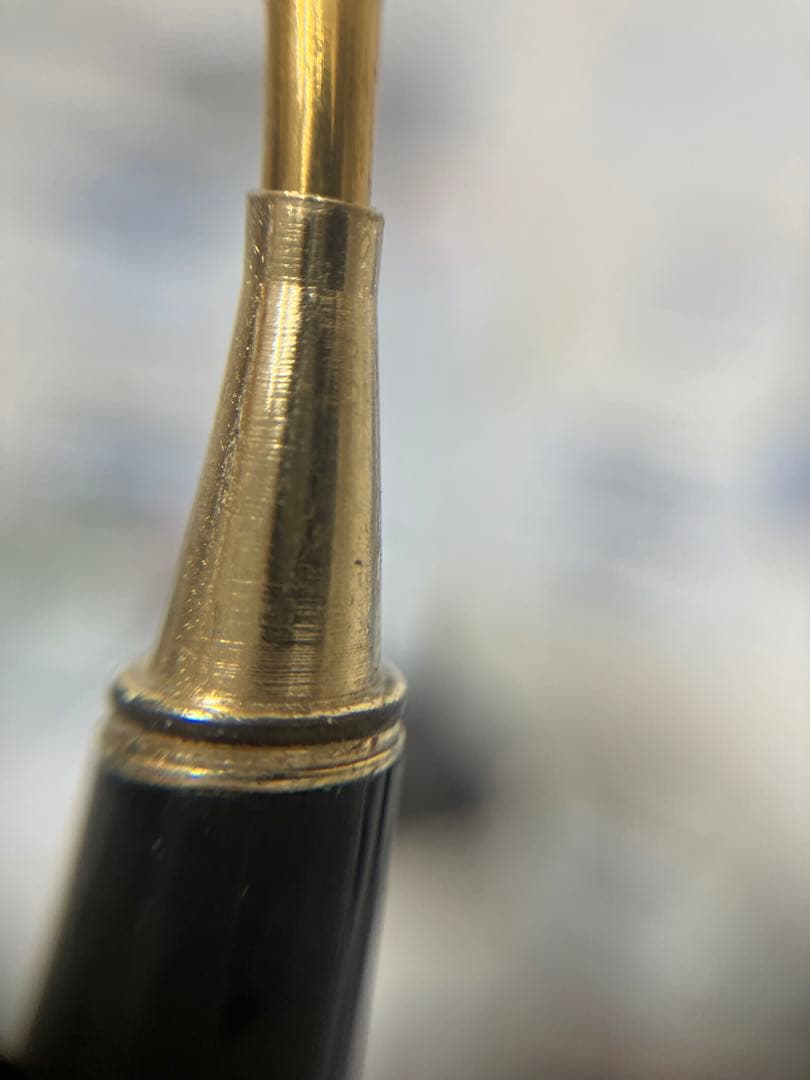 ゴールド 万年筆 ボールペン セット 刻印 585 14k ヴィンテージ 黒 金