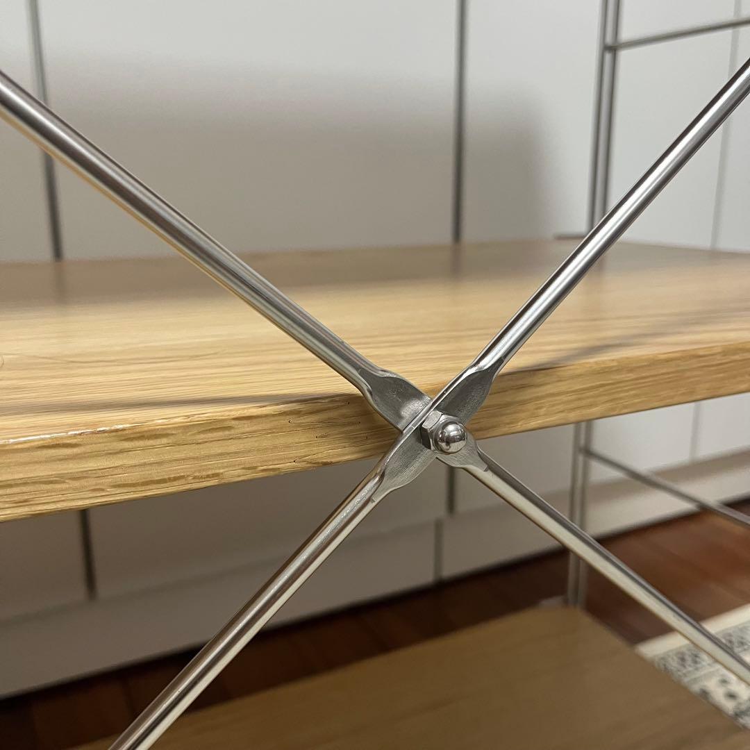 【無印良品】ステンレスユニットシェルフ オーク材 ワイド小 ３段