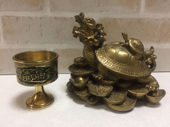 4号龍亀と水杯(大)のセット