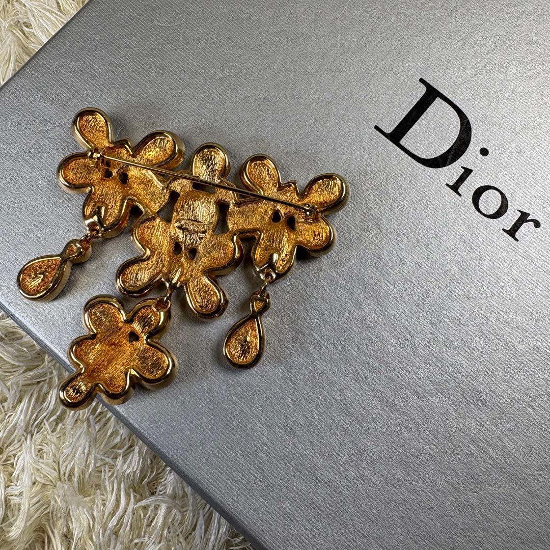 クリスチャンディオール　ヴィンデージ　ビジュー　スイング　ブローチ