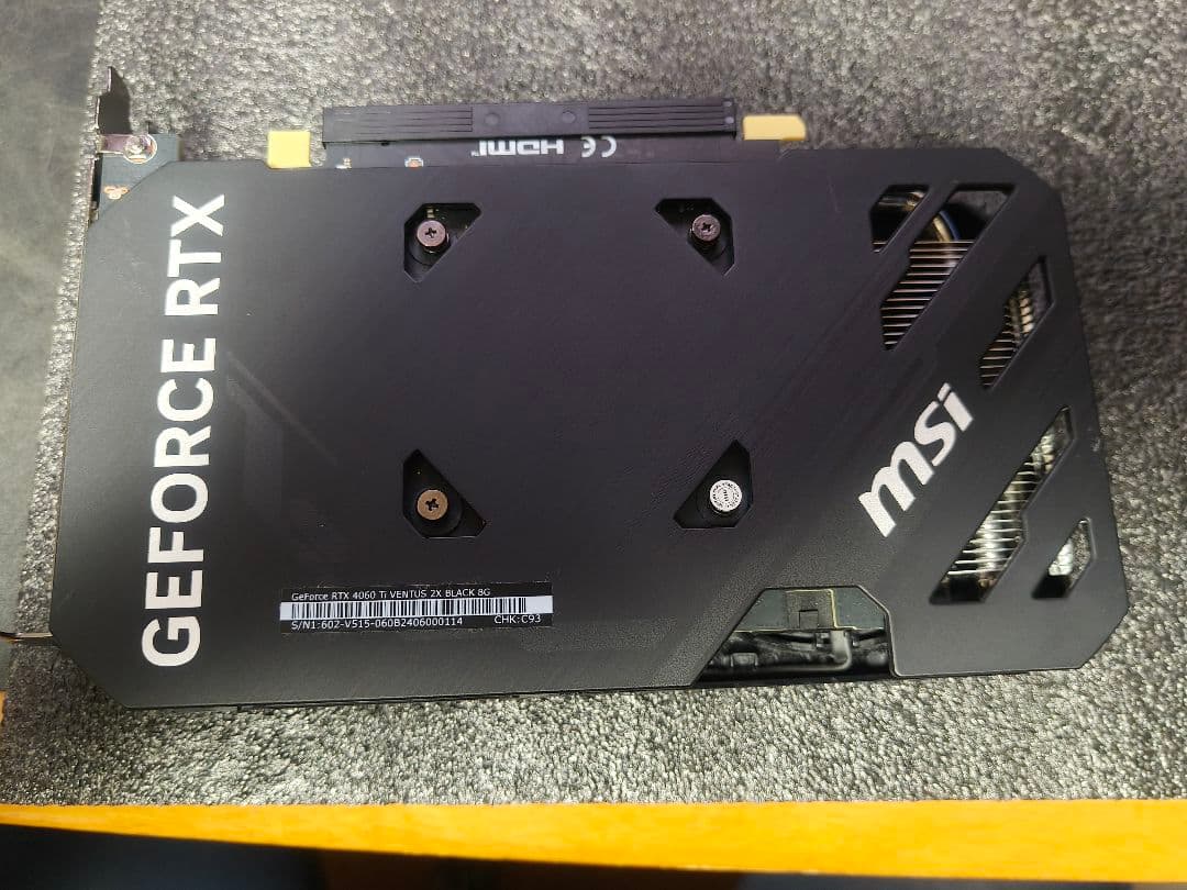 グラフィックボード・グラボ・ビデオカード GeForce RTX 4060 Ti VENTUS 2X BLACK 8G