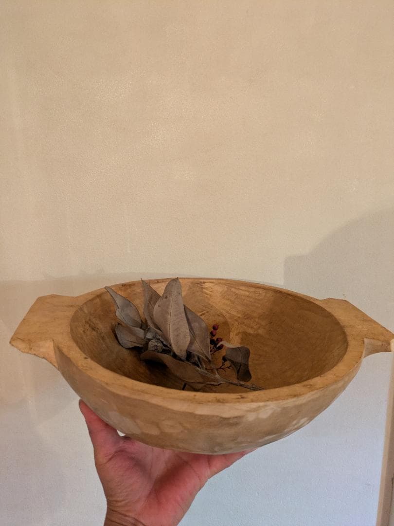 アンティークウッドボウル　こね鉢