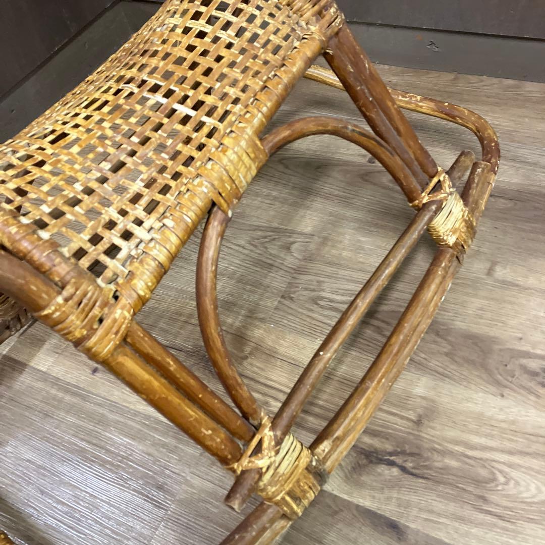 B-2 ヴィンテージ ラタン ロッキングホース 籐製 木馬 子供用 インテリア