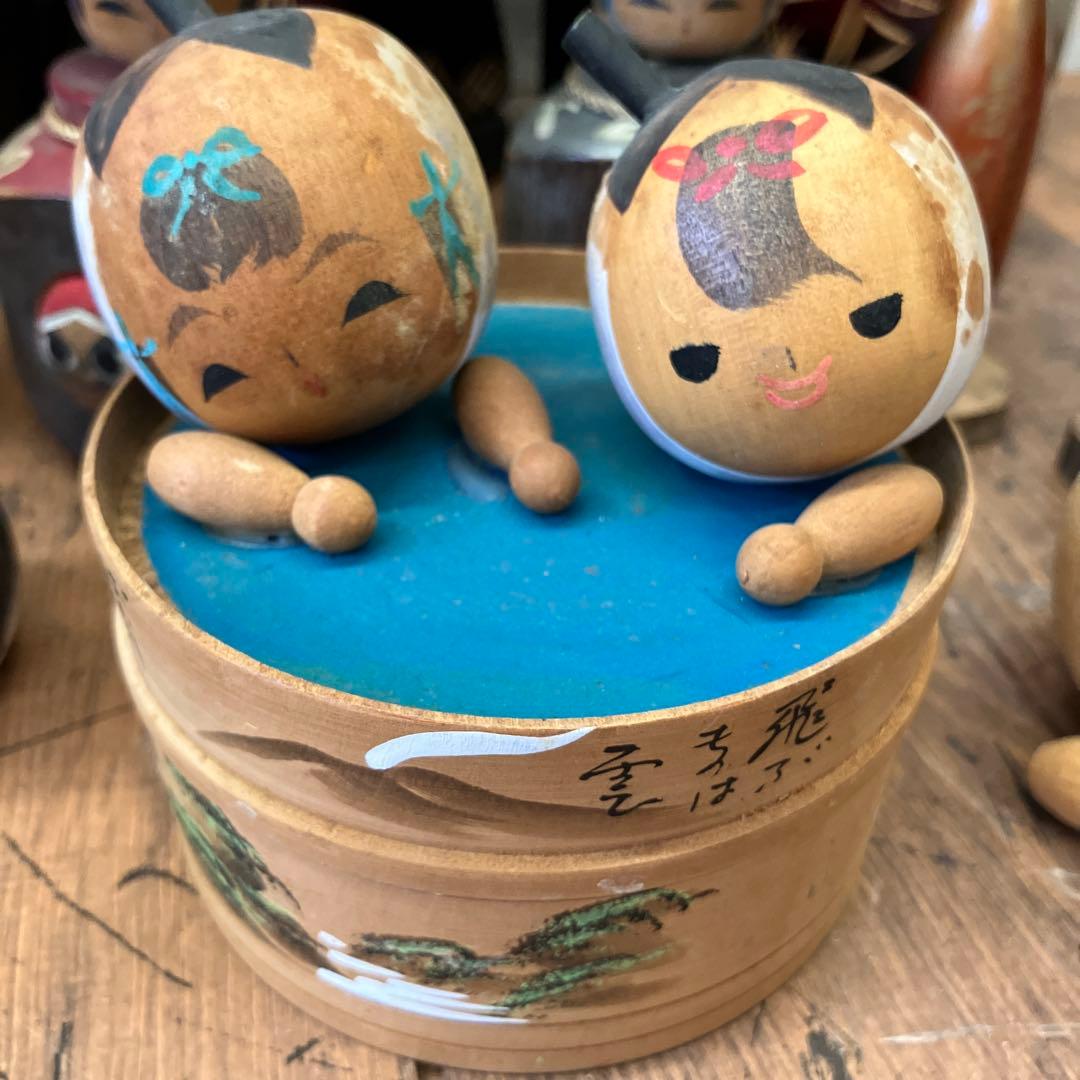 昭和レトロ 木製 こけし 小芥子 24体セット 伝統的なこけし人形セット