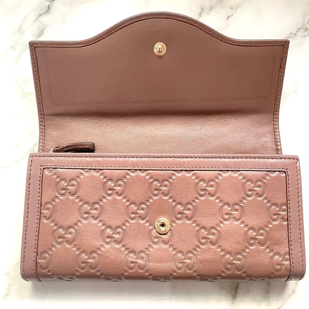 GUCCI グッチ 長財布 シマ インターロッキング ゴールド金具　1010-⑤