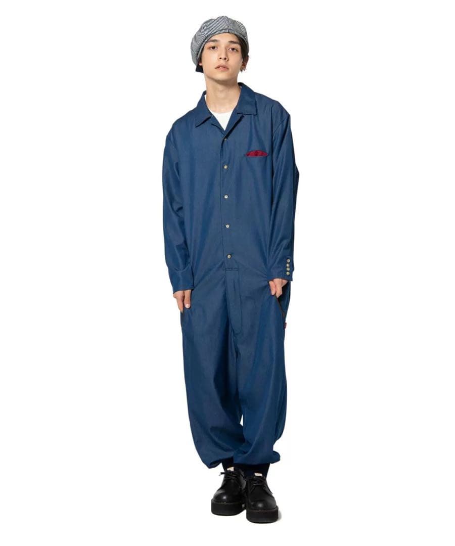 ラスト1点‼️ Glamb ー ライトジャンプスーツ インディゴ サイズ1