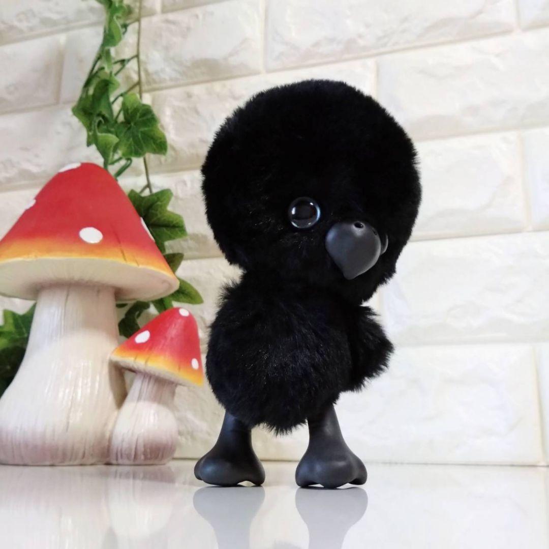 ぬいぐるみ✽アートドール✽カラスのかーくん✽中サイズ
