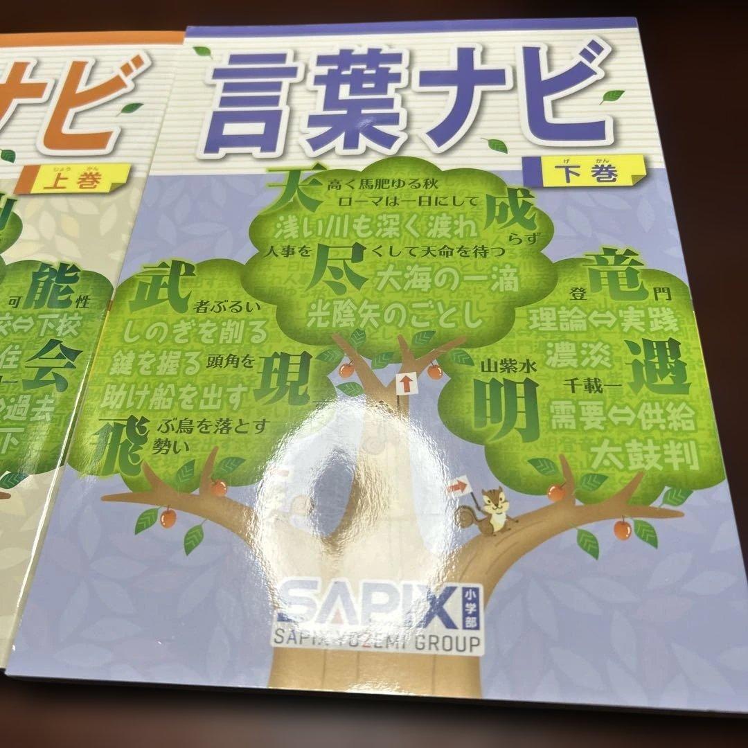 24-22A 新品重要教材　サピックス　SAPIX 言葉ナビ 上巻・下巻セット