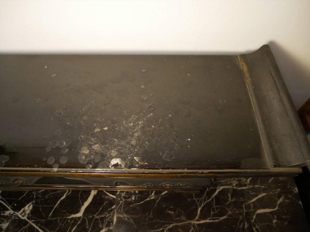 限定値下　収集品　歴史ある寺院の整理品　木製本金箔　幅115㎝　西用　3327