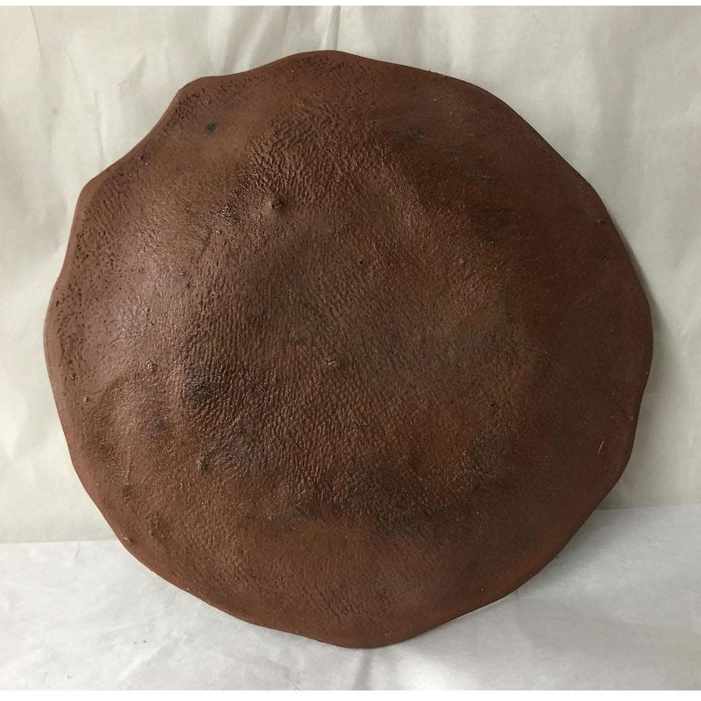 e2960 備前焼 亀甲皿 5枚 巾13～14cm せんべい皿 煎餅皿