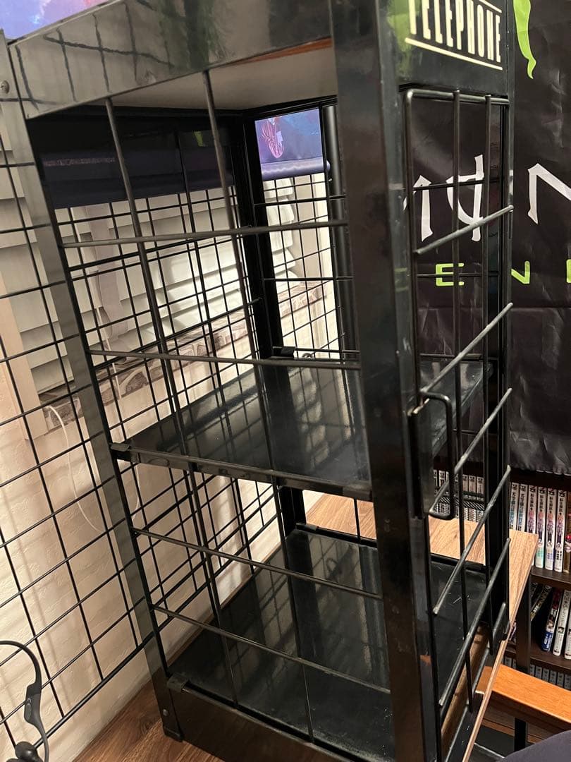 電話ボックス型ラック3段収納電話台テレフォンアンティーク雑貨レトロインテリア