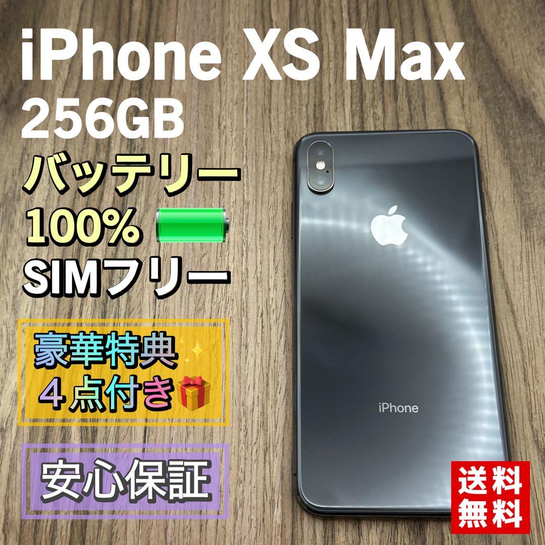 【美品】iPhoneXsMax 256GB SIMフリー 【新品液晶バッテリー】