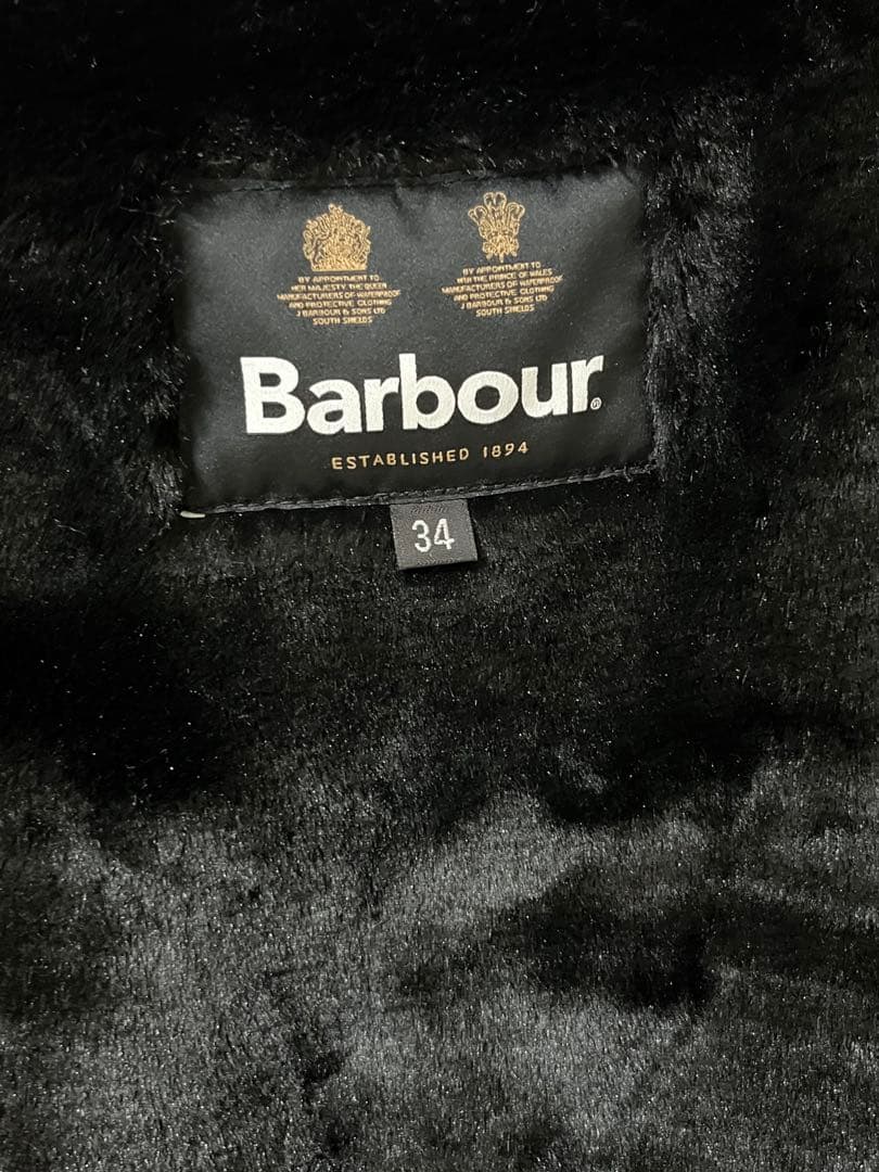 新品Barbourバブアー ファーベスト 34