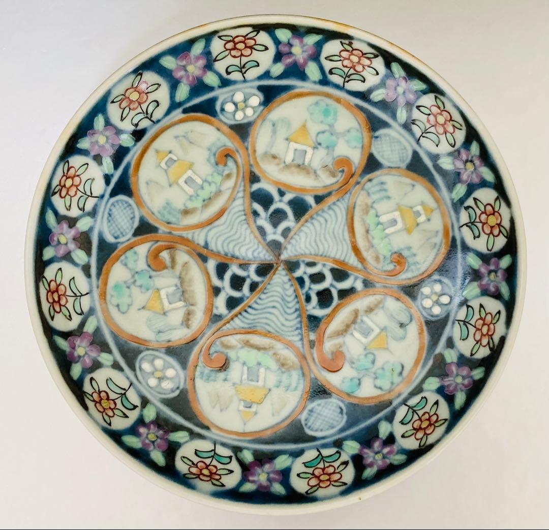 佐藤走波（六代）五寸皿　草花文　5枚