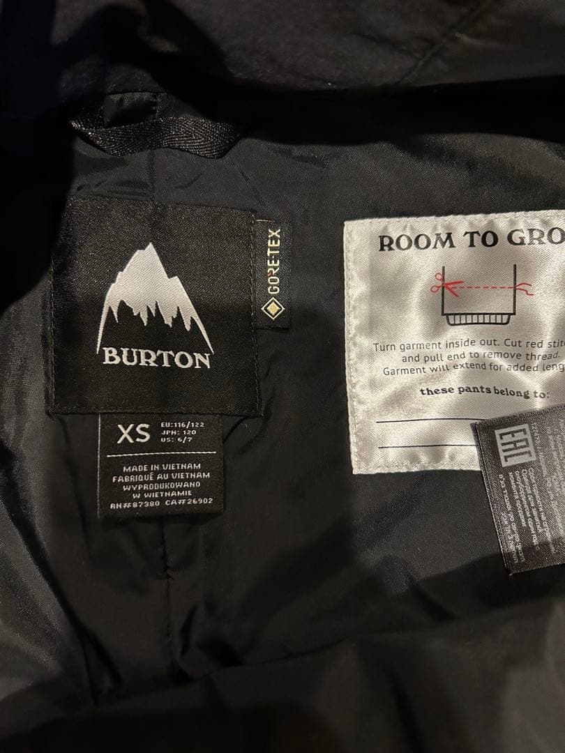 Burton 子ども用スノーボードウェア ビブパンツTrue Black
