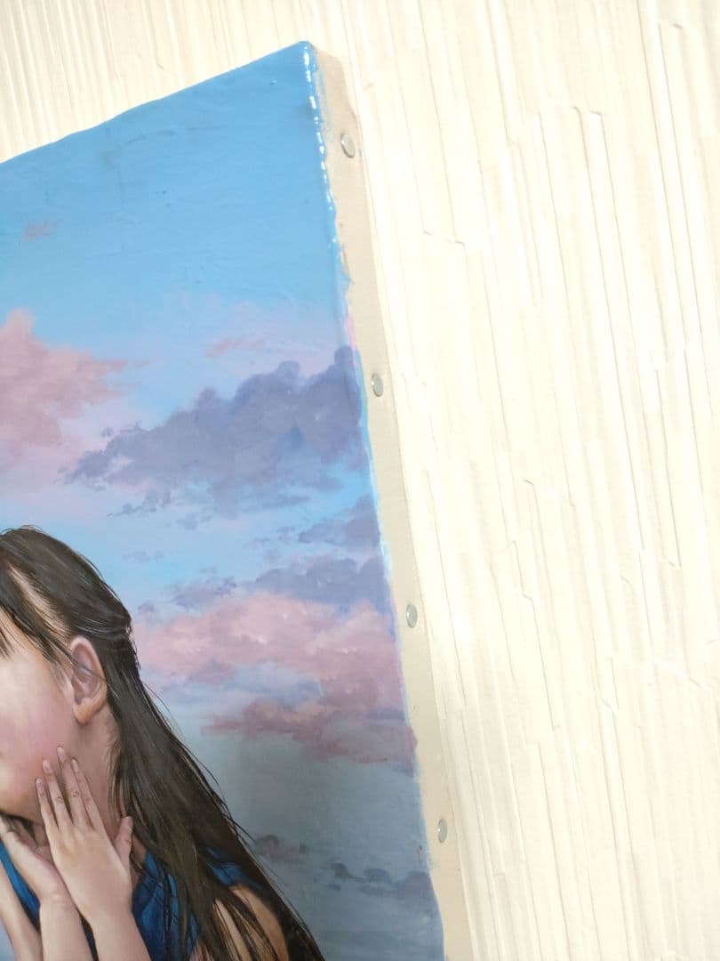 油絵◆超写実絵画【夕刻の夢】1点物の原画/真作/作者サイン入り/F4号キャンバス