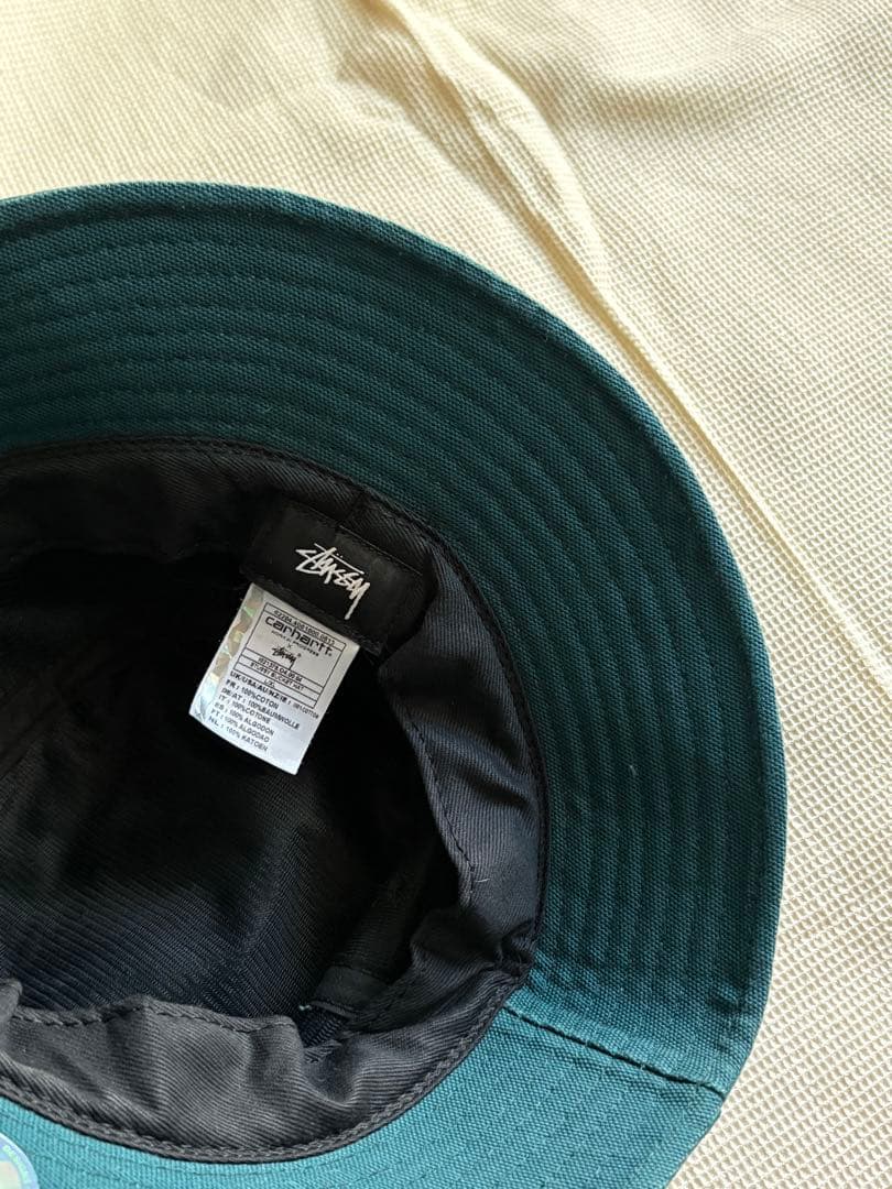 stussy × carheart バケットハット ダック エメラルド L/XL