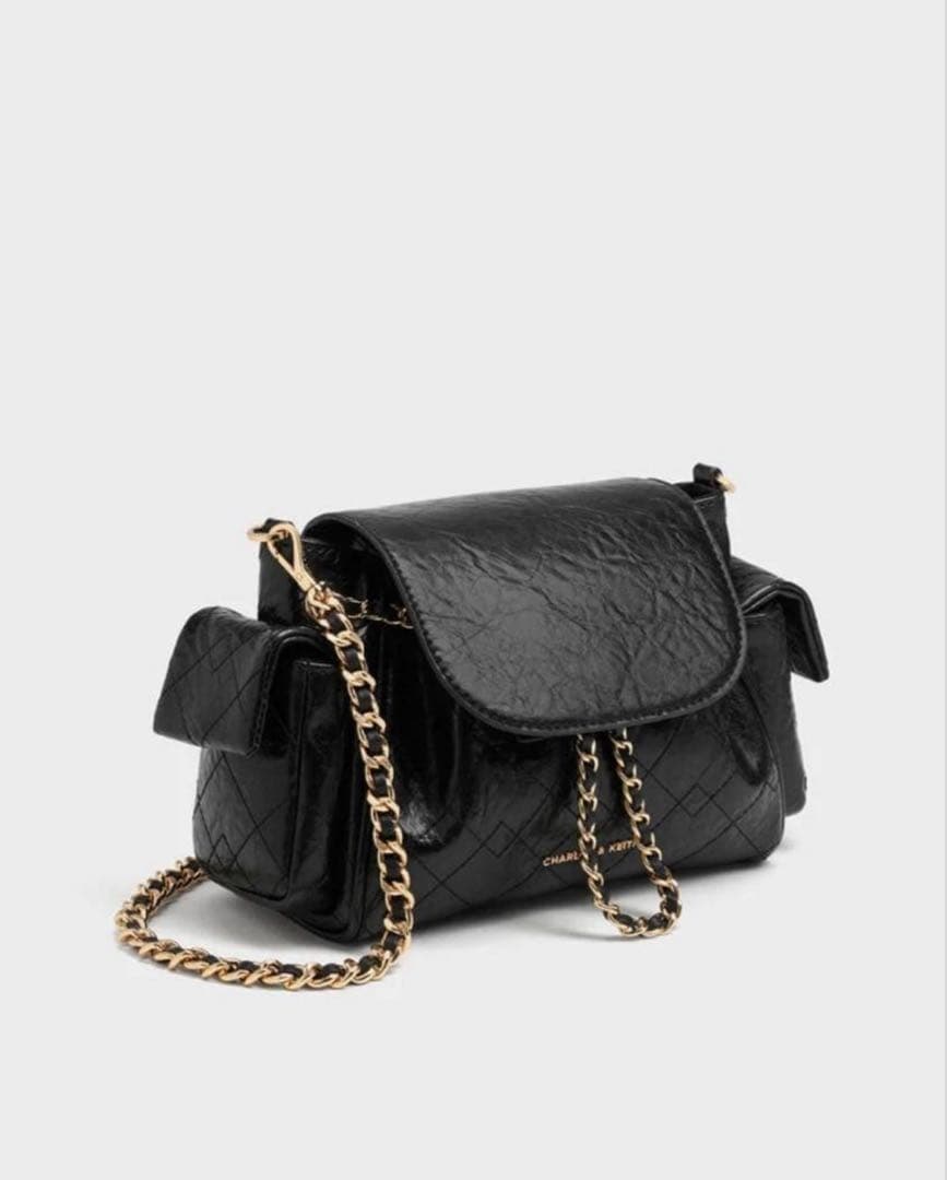 新品　CHARLES&KEITH Duo 2wayフロントフラップバックパック