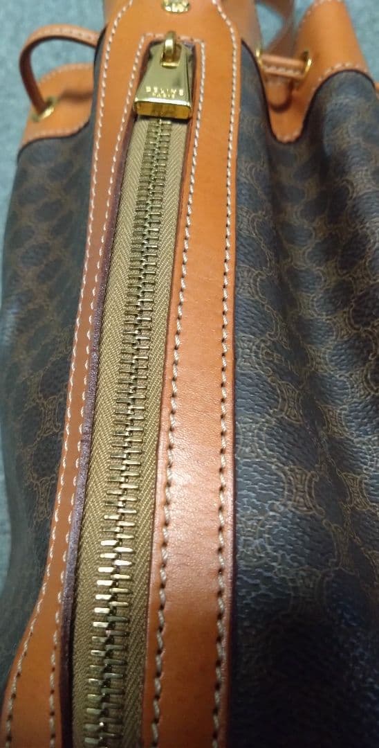 CELINE　マカダムモノグラム巾着ショルダー